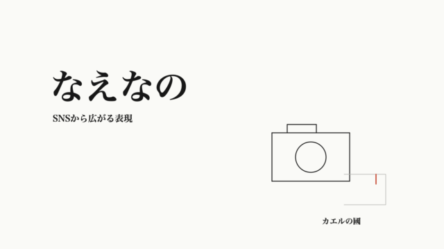 なえなの。SNSから広がる表現。カメラとノートのオリジナル線画。
